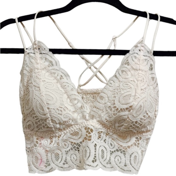 PINK Victoria's Secret Other - Victoria’s Secret Ivory Lace Bralette (Never worn!)